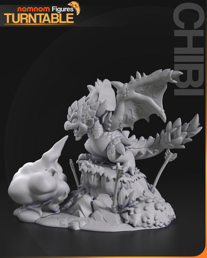 Figura de Resina Chibi - Rathalos - Monster Hunter World
