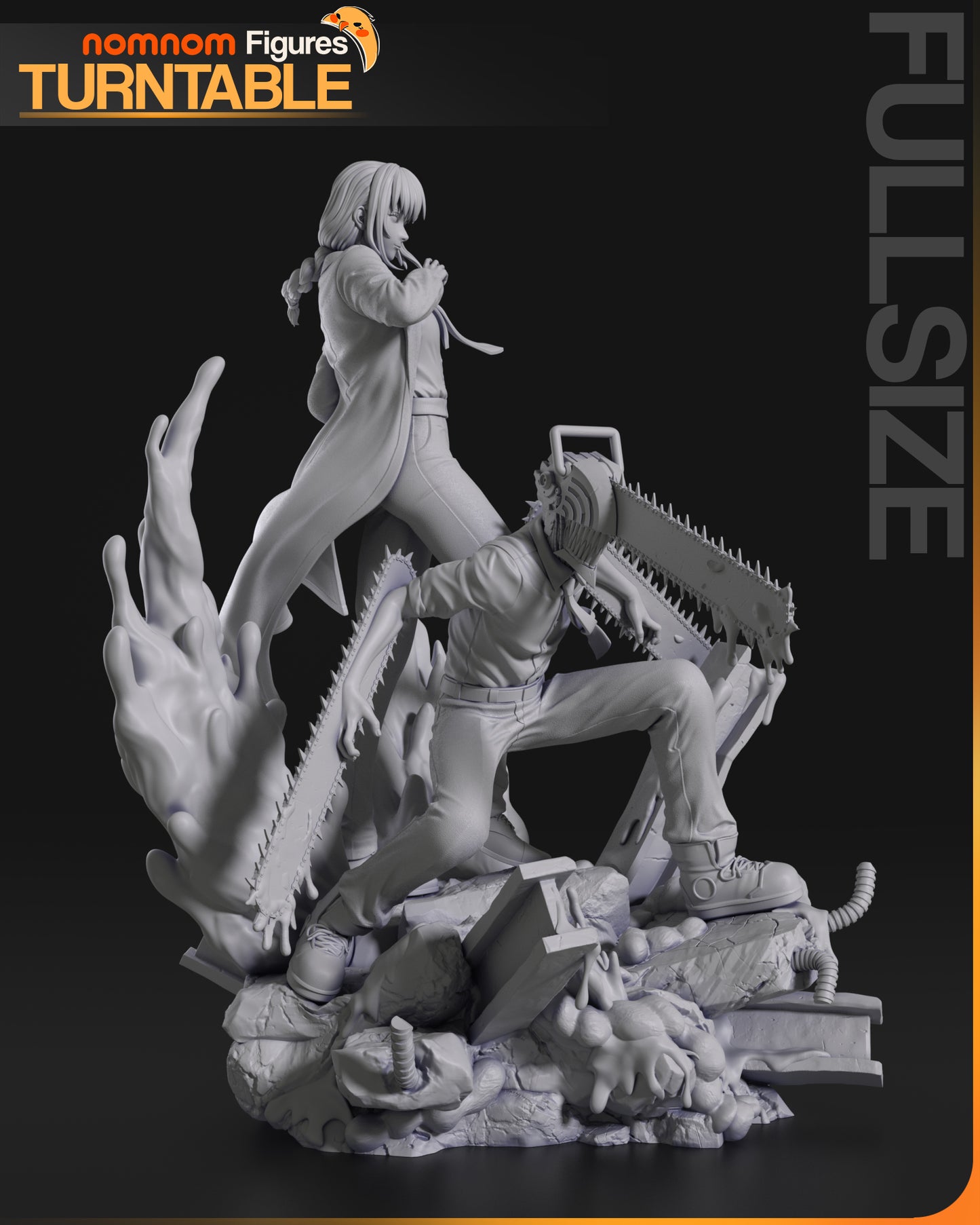 Figura de Resina - Makima & Denji - Chainsaw Man