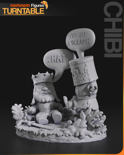 Figura de Resina Chibi - El Caballero Oscuro - Monty Python y el Santo Grial