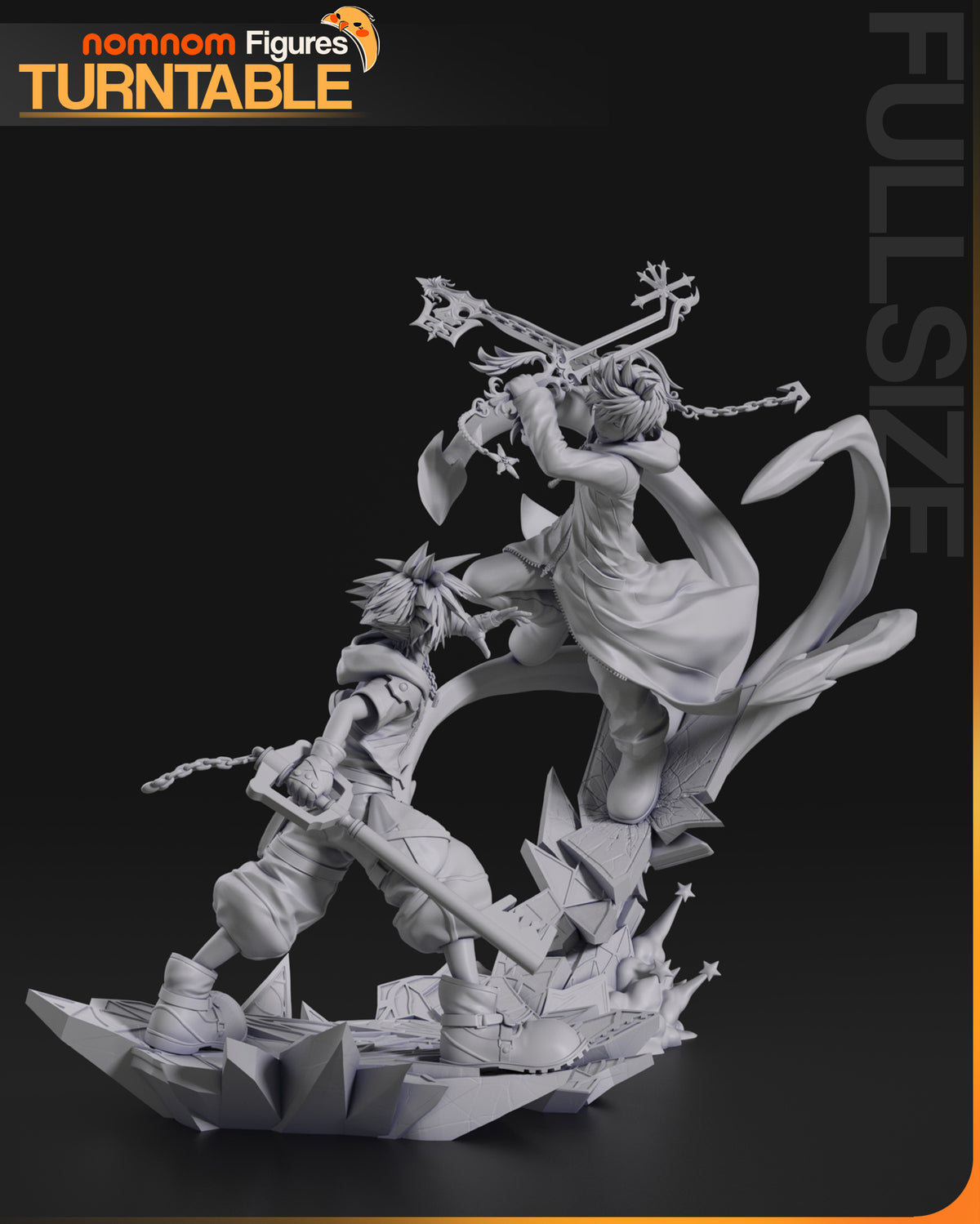 Figura Sora vs Roxas Kingdom Hearts en resina, foto 16