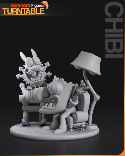 Figura de Resina Chibi - Agallas - Agallas El Perro Cobarde
