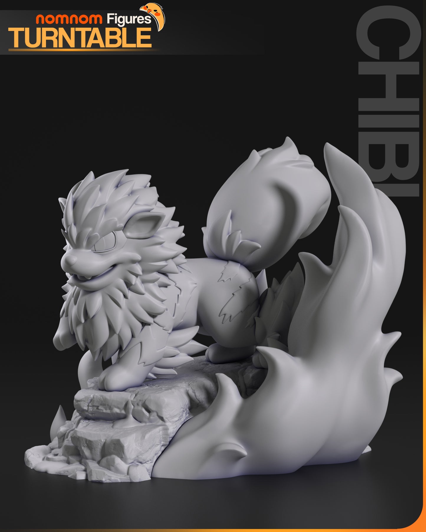 Figura de Resina Chibi - Arcanine - Pokemon