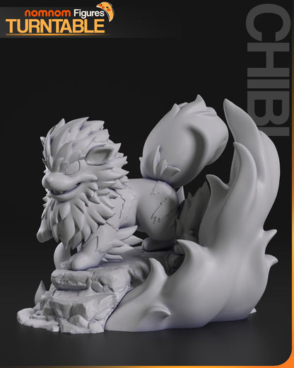 Figura de Resina Chibi - Arcanine - Pokemon