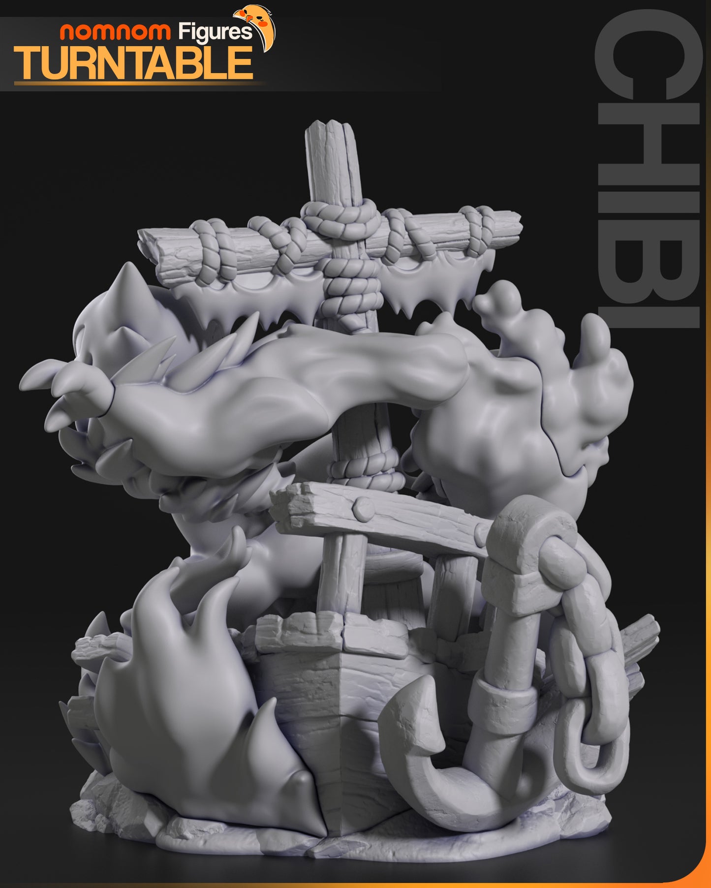 Figura de Resina Chibi - Diorama Gastly, Haunter & Gengar - Pokemon