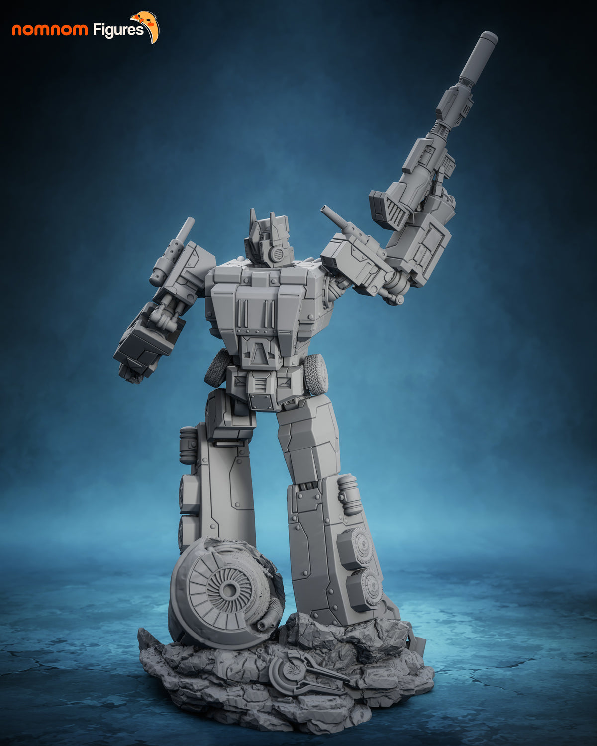 Optimus Prime Transformers, figura de resina sin pintar, detalle