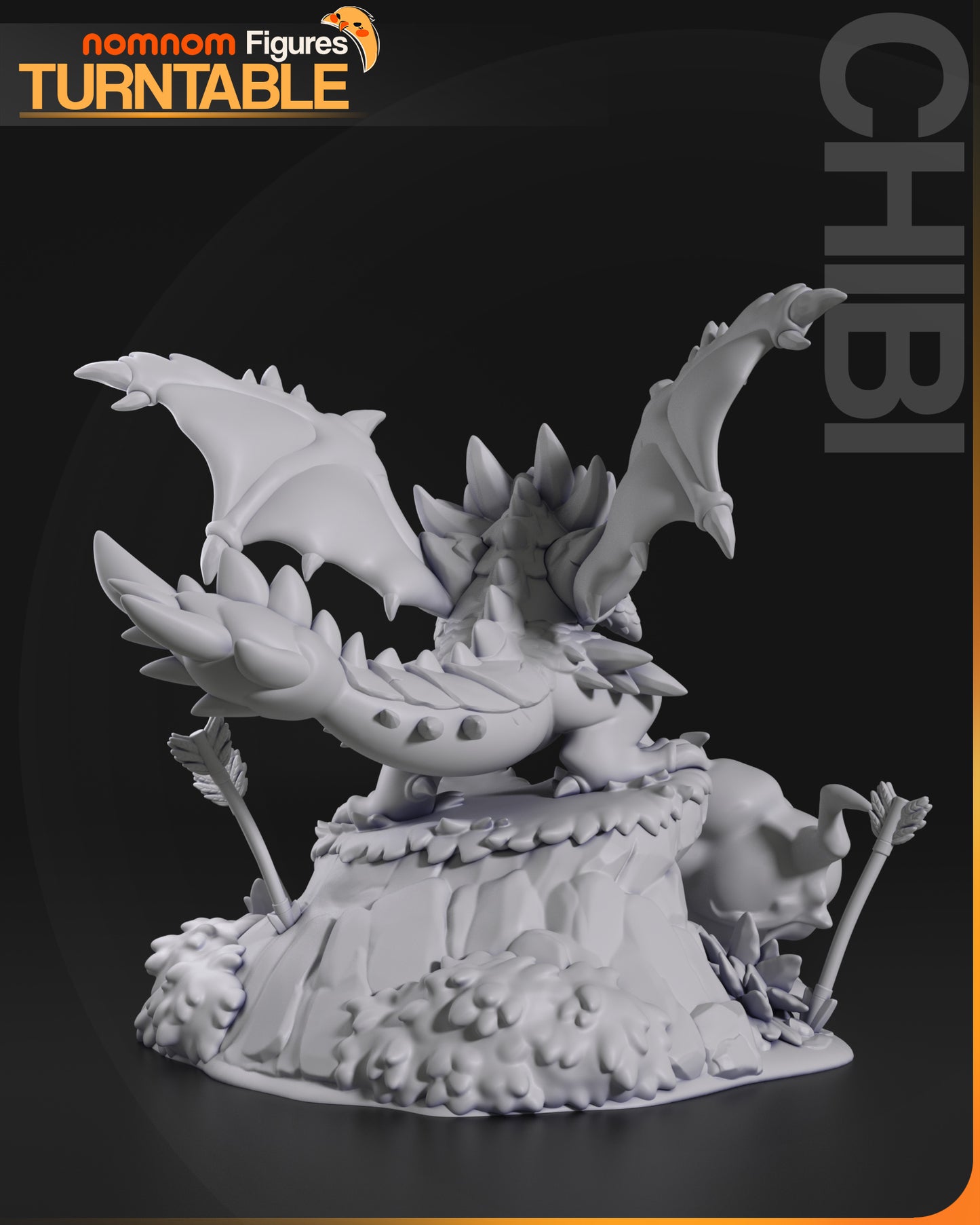 Figura de Resina Chibi - Rathalos - Monster Hunter World