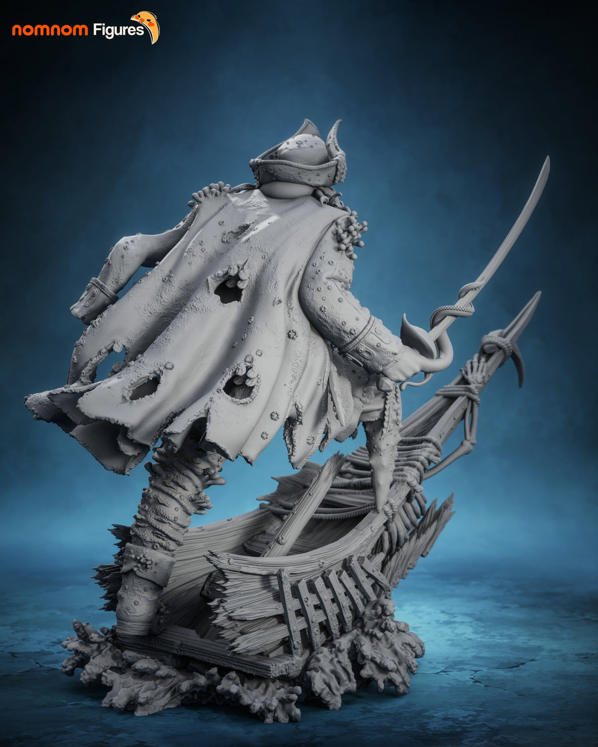Figura Davy Jones Piratas del Caribe en resina, foto 12