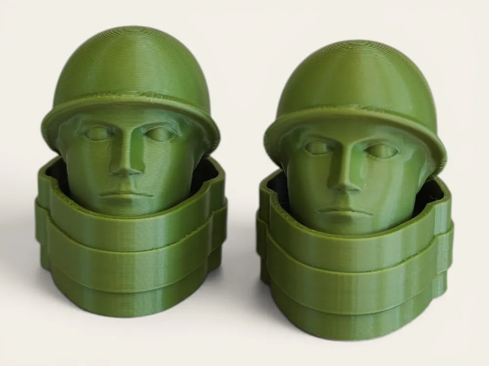 Clicker Cabeza Soldado de Juguete, clicker llavero impreso en 3D
