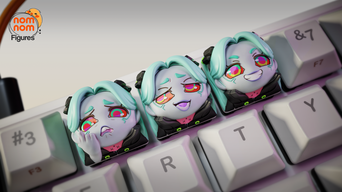 Teclas de Resina - Rebecca - Cyberpunk