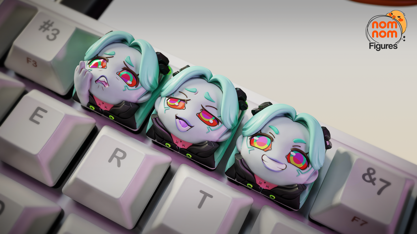 Teclas de Resina - Rebecca - Cyberpunk